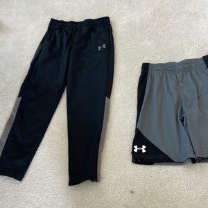 Under armor shorts and skinny jeans for boys